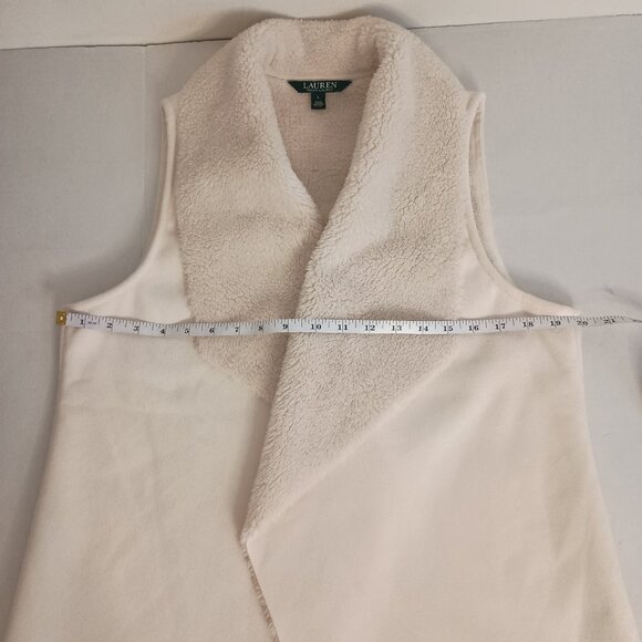 Lauren Ralph Lauren Faux Suede Sherpa Vest Women’s L - Large - Picture 11 of 14